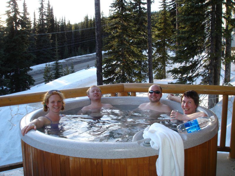 spa hot tub patio