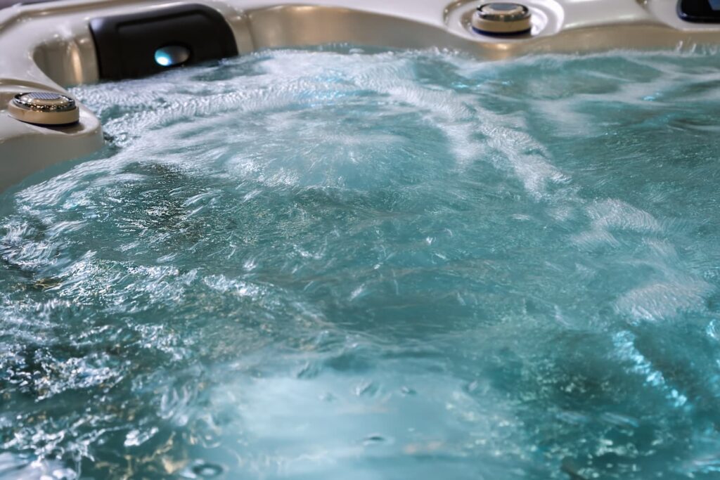 cloudy hot tub water